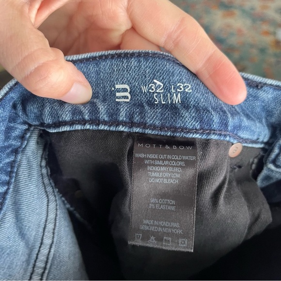 Mott & Bow Jeans Men's 33x32 Slim Warren Medium Blue - Picture 6 of 7